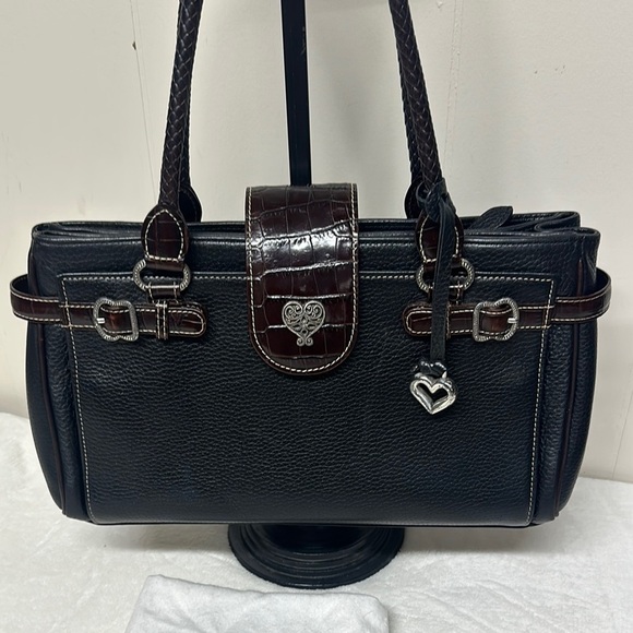 Vintage Brighton Black Shoulder Bag Classic Design with Dustbag - Picture 2 of 16